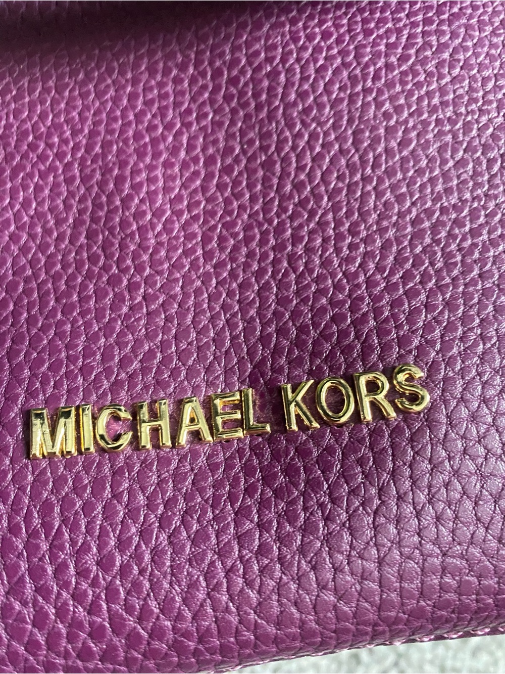 Michael Kors Plum Leather Shoulder Tote-Mew without tags - Picture 3 of 10
